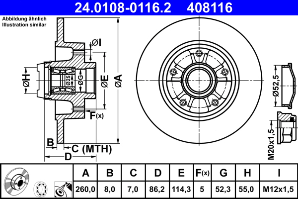 Brake Disc (Rear axle)  Art. 24010801162