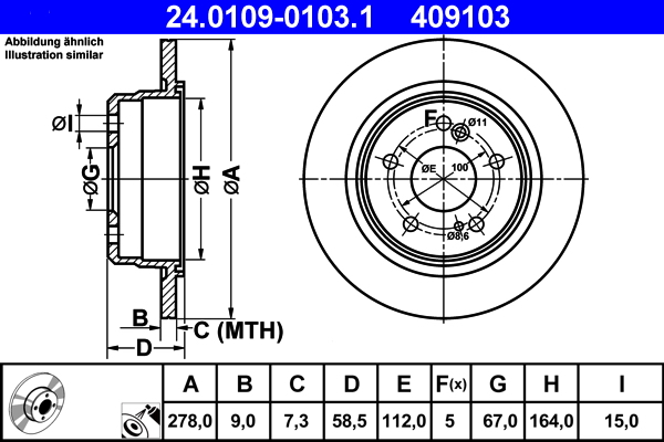 Brake Disc (Rear axle)  Art. 24010901031