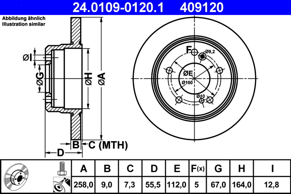 Brake Disc (Front axle)  Art. 24010901201