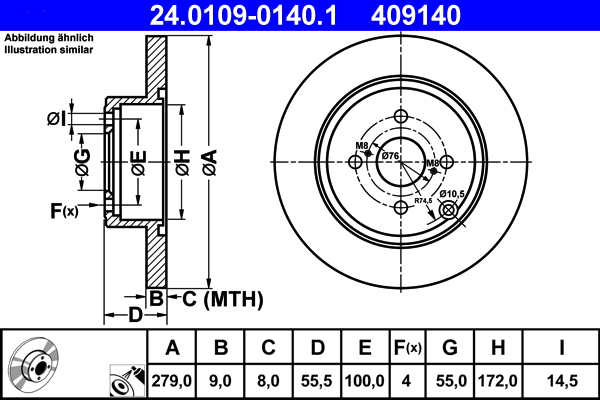 Brake Disc (Rear axle)  Art. 24010901401