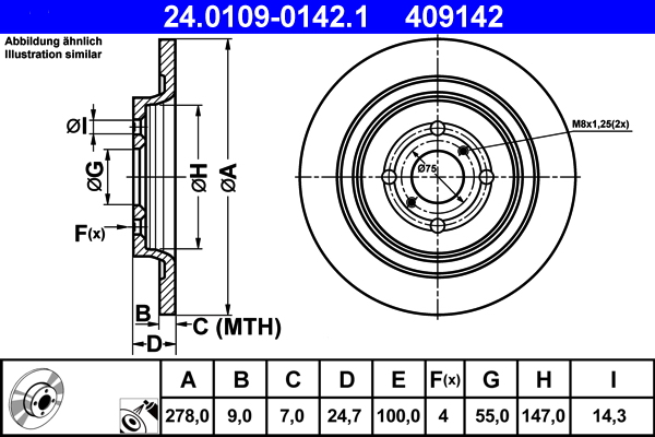 Brake Disc (Rear axle)  Art. 24010901421