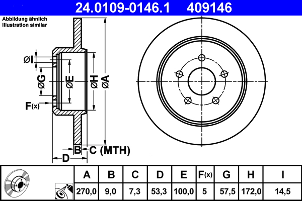 Brake Disc (Rear axle)  Art. 24010901461