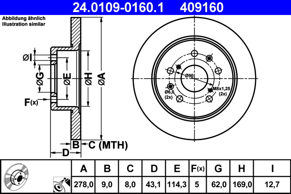 Brake Disc (Rear axle)  Art. 24010901601