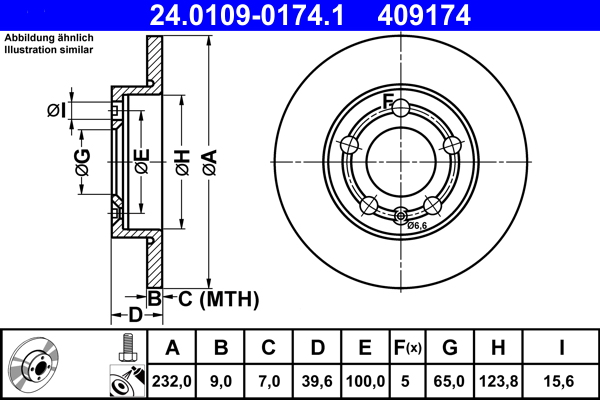 Brake Disc (Rear axle)  Art. 24010901741