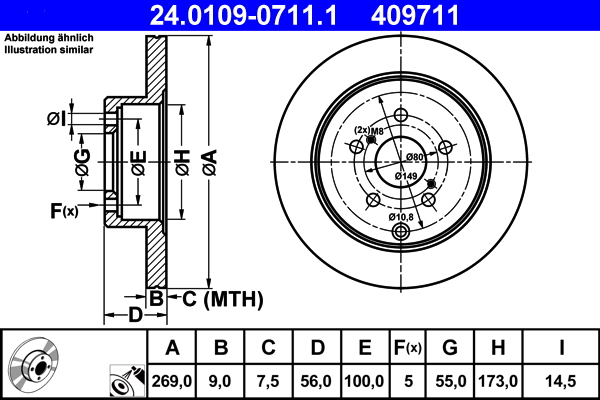 Brake Disc (Rear axle)  Art. 24010907111