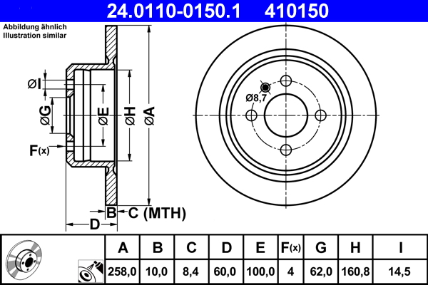 Brake Disc (Rear axle)  Art. 24011001501