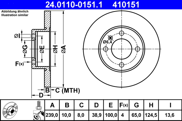 Brake Disc (Front axle)  Art. 24011001511