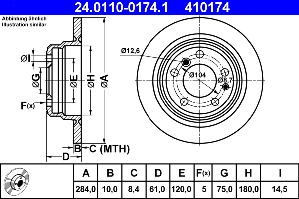 Brake Disc (Rear axle)  Art. 24011001741