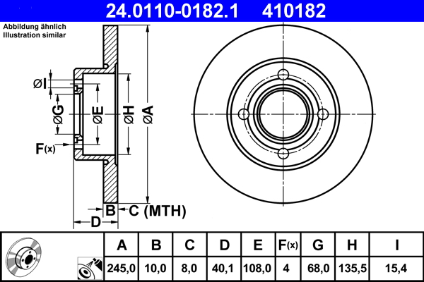 Brake Disc (Rear axle)  Art. 24011001821