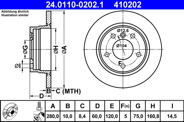 Brake Disc (Rear axle)  Art. 24011002021