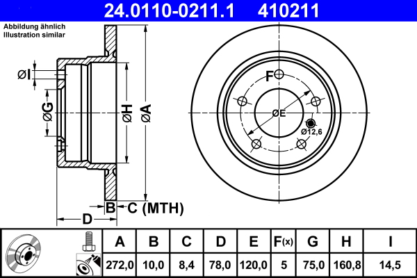 Brake Disc (Rear axle)  Art. 24011002111