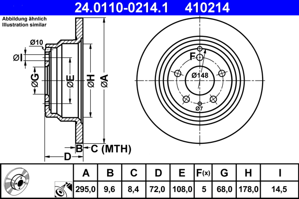 Brake Disc (Front axle, Rear axle)  Art. 24011002141