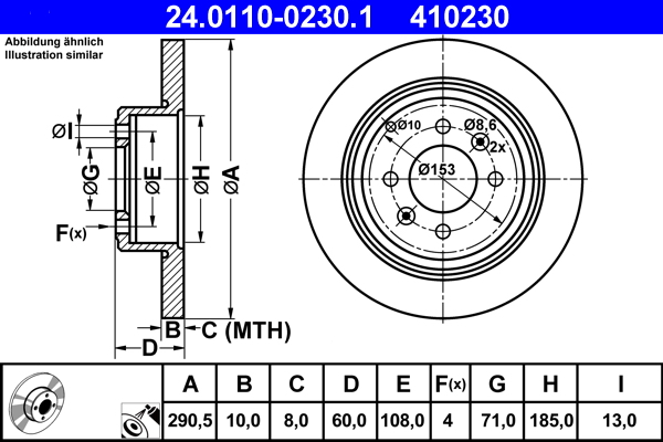 Brake Disc (Rear axle)  Art. 24011002301