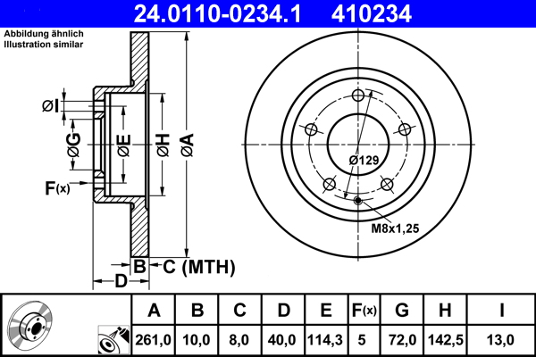 Brake Disc (Rear axle)  Art. 24011002341