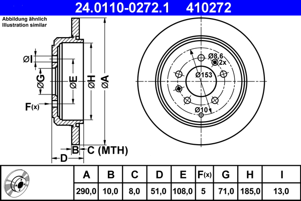 Brake Disc (Rear axle)  Art. 24011002721