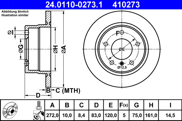 Brake Disc (Rear axle)  Art. 24011002731