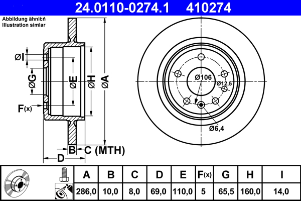 Brake Disc (Rear axle)  Art. 24011002741