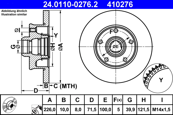 Brake Disc (Rear axle)  Art. 24011002762