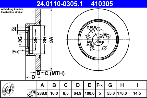 Brake Disc (Rear axle)  Art. 24011003051