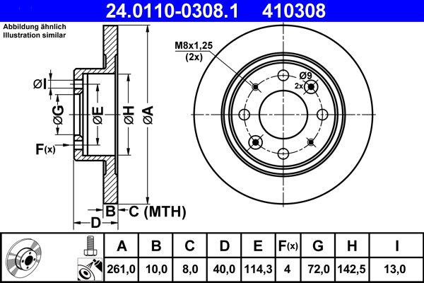 Brake Disc (Rear axle)  Art. 24011003081