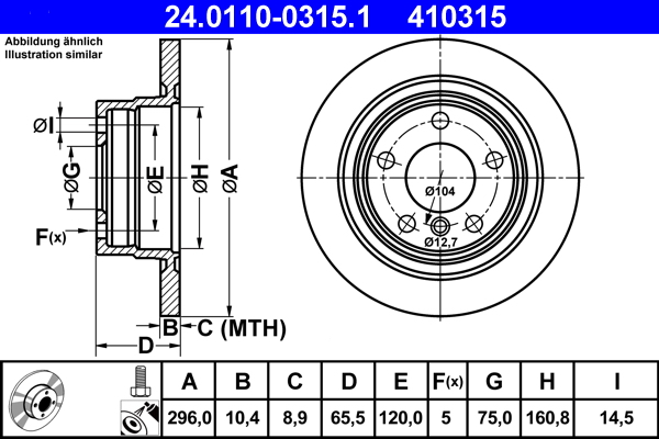 Brake Disc (Rear axle)  Art. 24011003151