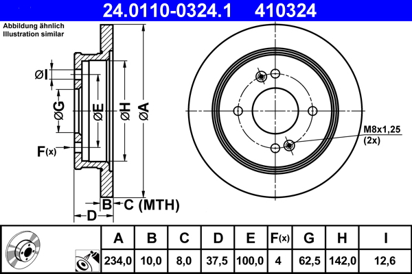 Brake Disc (Rear axle)  Art. 24011003241