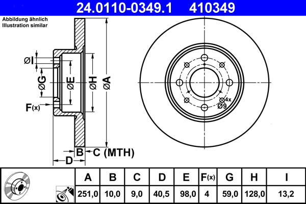 Brake Disc (Rear axle)  Art. 24011003491