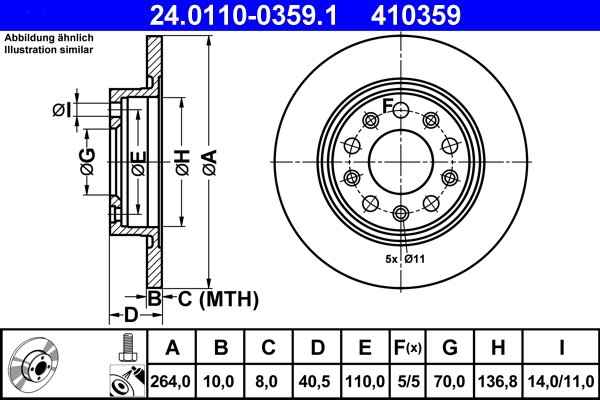 Brake Disc (Rear axle)  Art. 24011003591