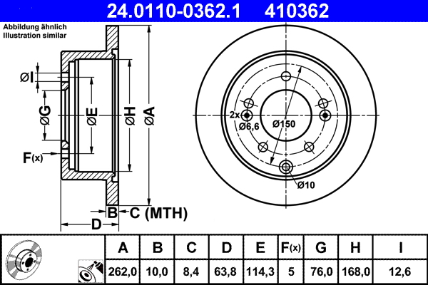 Brake Disc (Rear axle)  Art. 24011003621