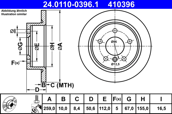 Brake Disc (Rear axle)  Art. 24011003961