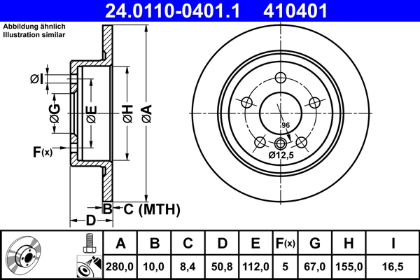 Brake Disc (Rear axle)  Art. 24011004011