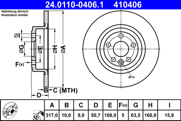 Brake Disc (Rear axle)  Art. 24011004061