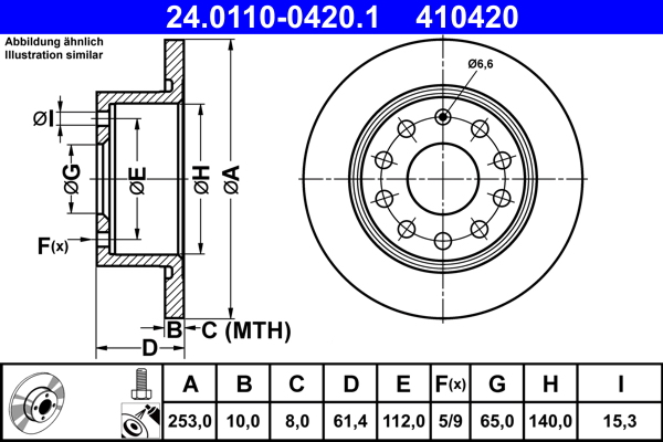 Brake Disc (Rear axle)  Art. 24011004201