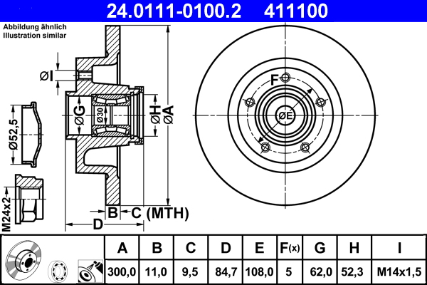 Brake Disc (Right, Left, Rear axle)  Art. 24011101002