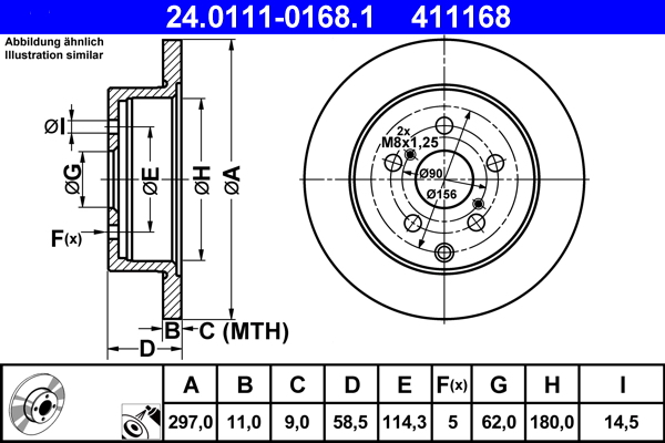 Brake Disc (Rear axle)  Art. 24011101681