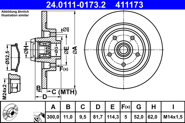 Brake Disc (Rear axle)  Art. 24011101732