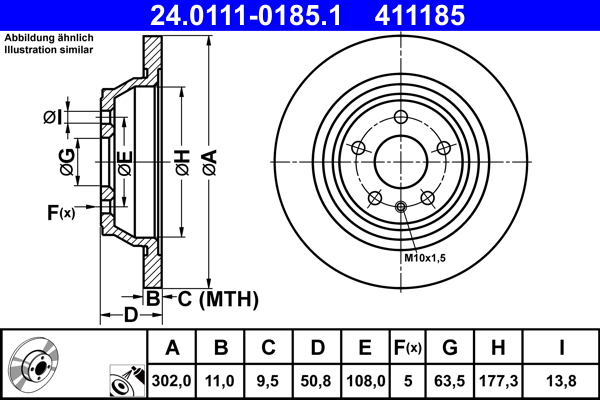 Brake Disc (Rear axle)  Art. 24011101851