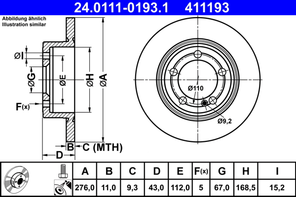 Brake Disc  Art. 24011101931