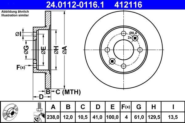 Brake Disc (Front axle)  Art. 24011201161