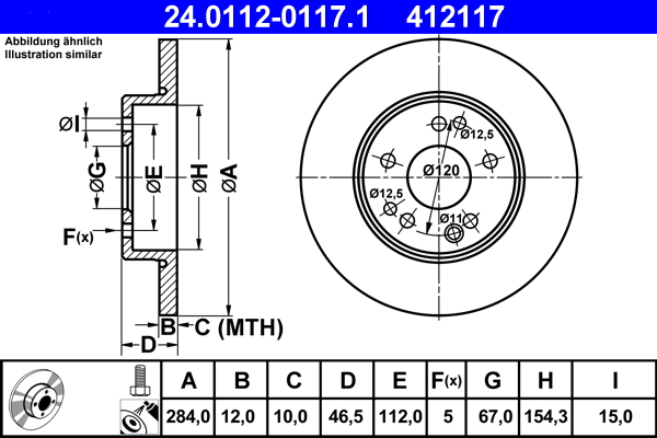 Brake Disc (Front axle)  Art. 24011201171