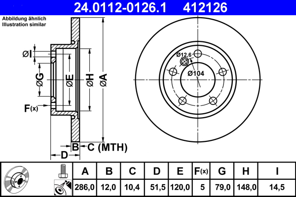 Brake Disc (Front axle)  Art. 24011201261