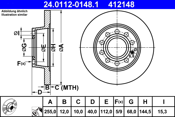 Brake Disc (Rear axle)  Art. 24011201481