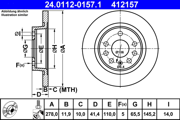 Brake Disc (Rear axle)  Art. 24011201571