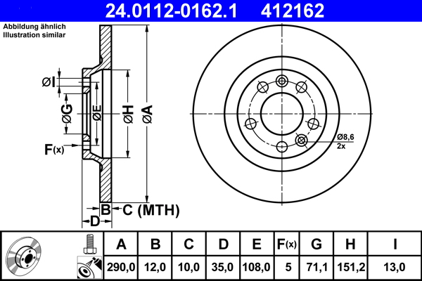 Brake Disc (Rear axle)  Art. 24011201621