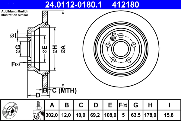 Brake Disc (Rear axle)  Art. 24011201801