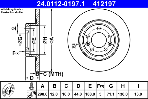 Brake Disc (Rear axle)  Art. 24011201971