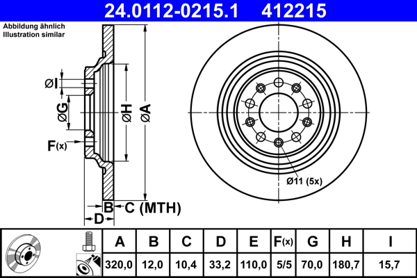 Brake Disc (Rear axle)  Art. 24011202151