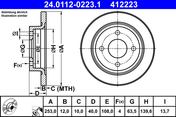 Brake Disc (Rear axle)  Art. 24011202231