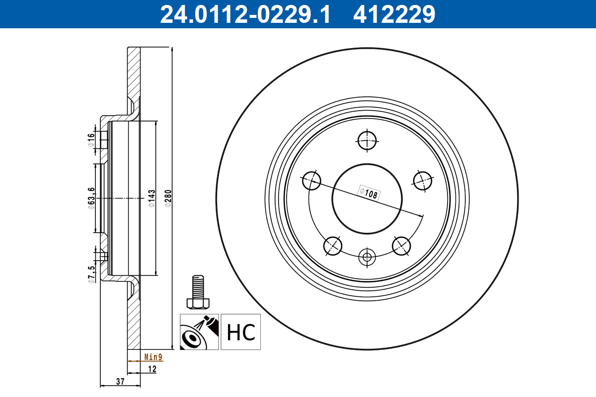 Brake Disc  Art. 24011202291