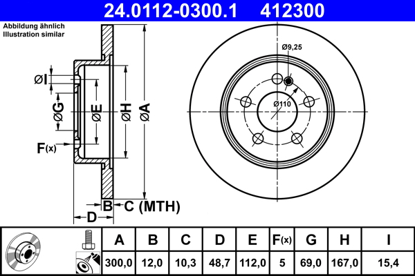 Brake Disc (Front axle)  Art. 24011203001